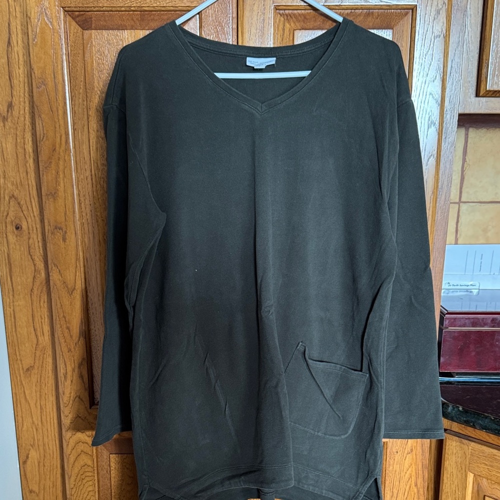 Dark green v-neck